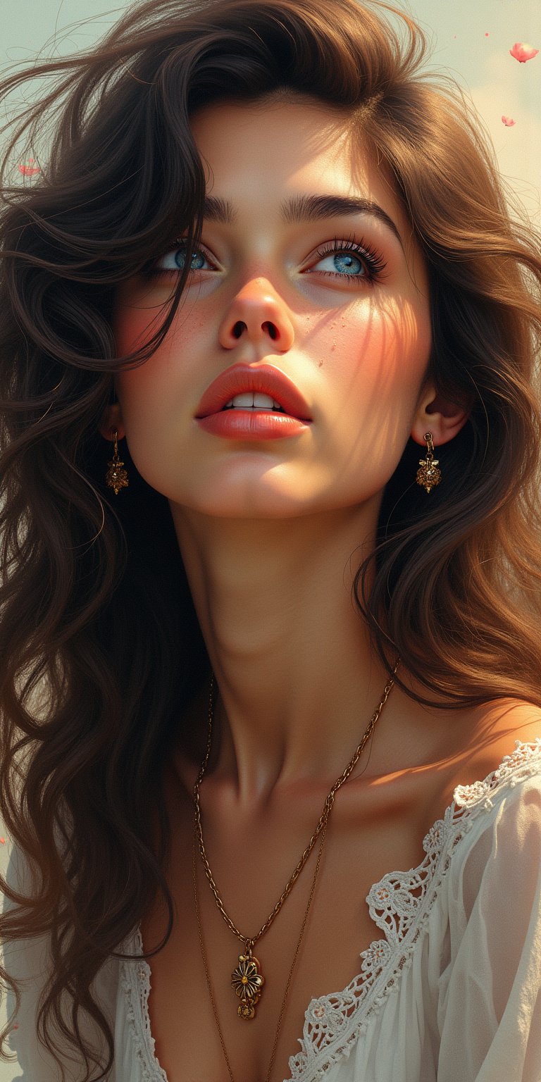 Monet style,  Portrait style,  portrait of beautiful woman by Medlinyelle on Tensor.Art