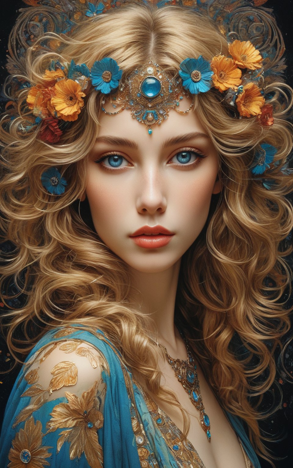 A beautiful girl,  blonde hair,  dynamic character by Medlinyelle on Tensor.Art