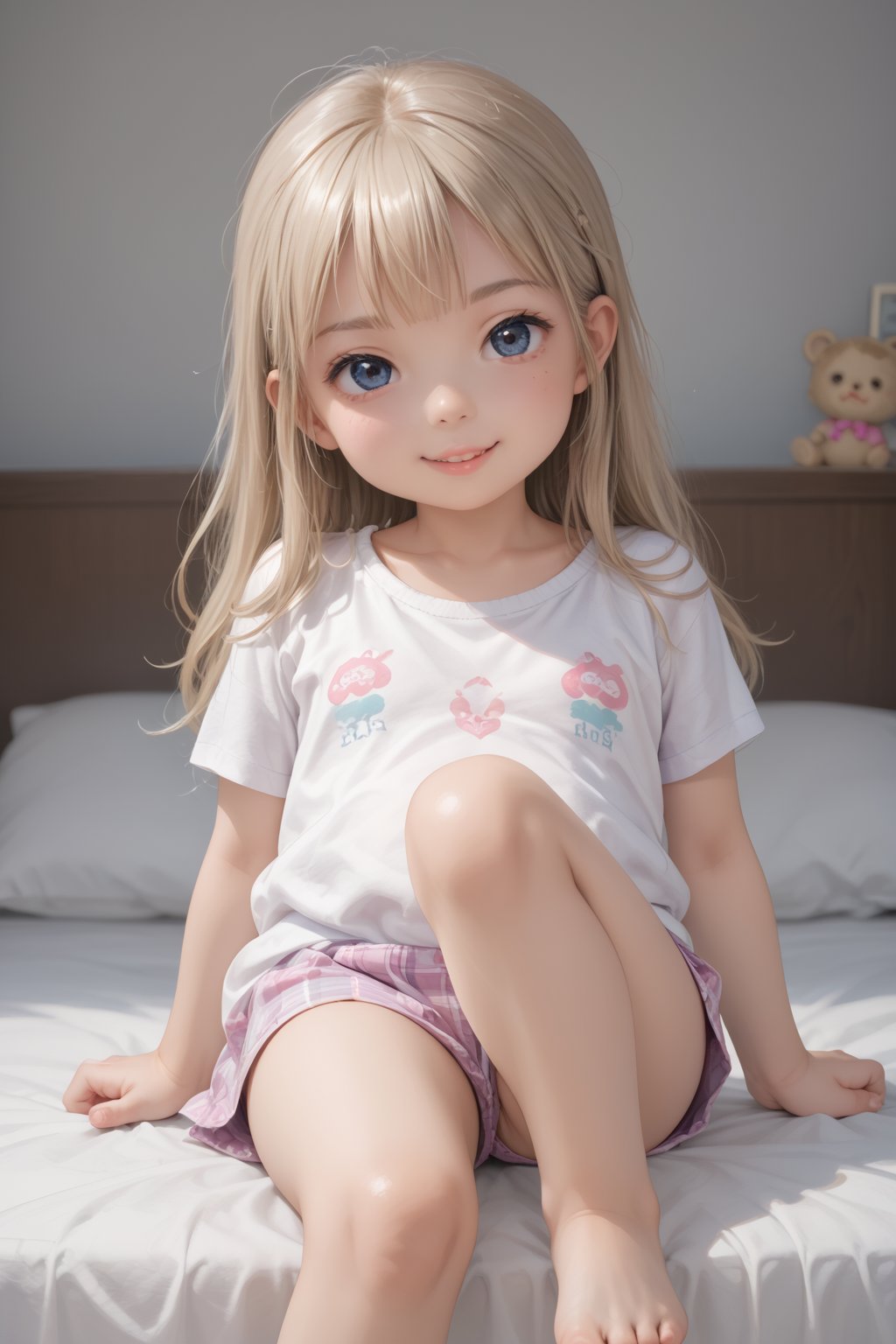 score_9, score_8_up, score_7_up,1girl, smile,(loli,child,petite body:1.7), sit, knee up,long hair,looking_at_viewer,gyaru