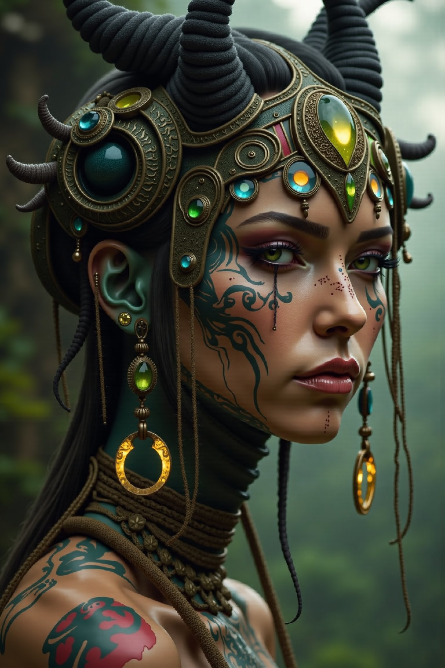 Create an alien female gypsy . 