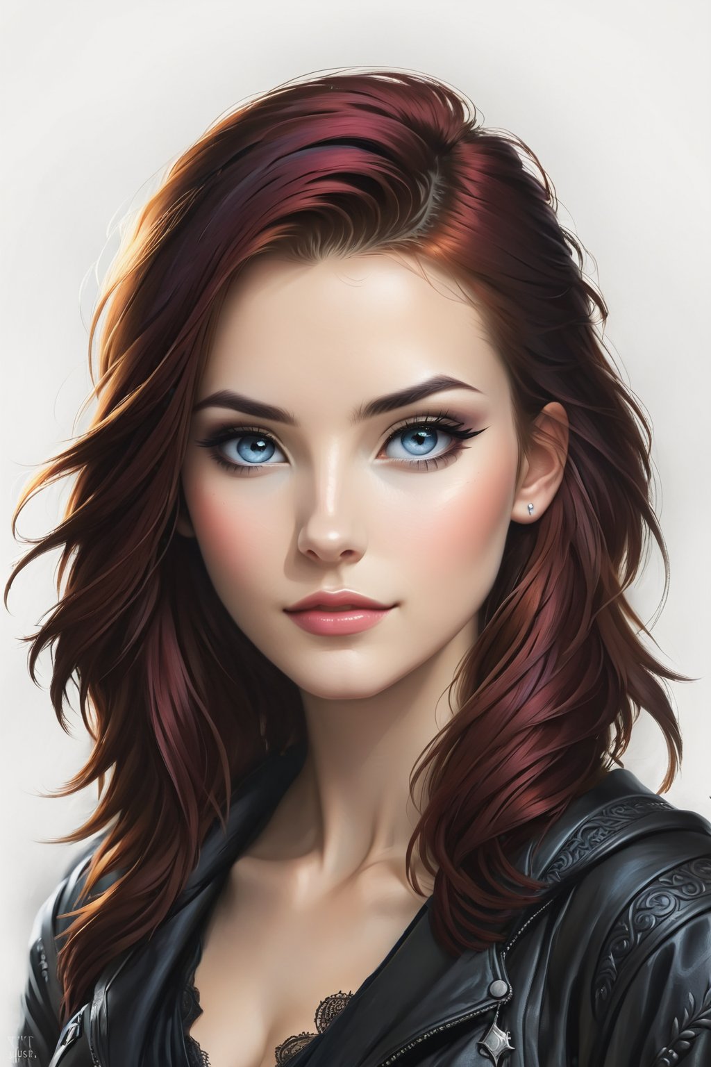 please combine the following to create an amazing portrait, liseth visser style