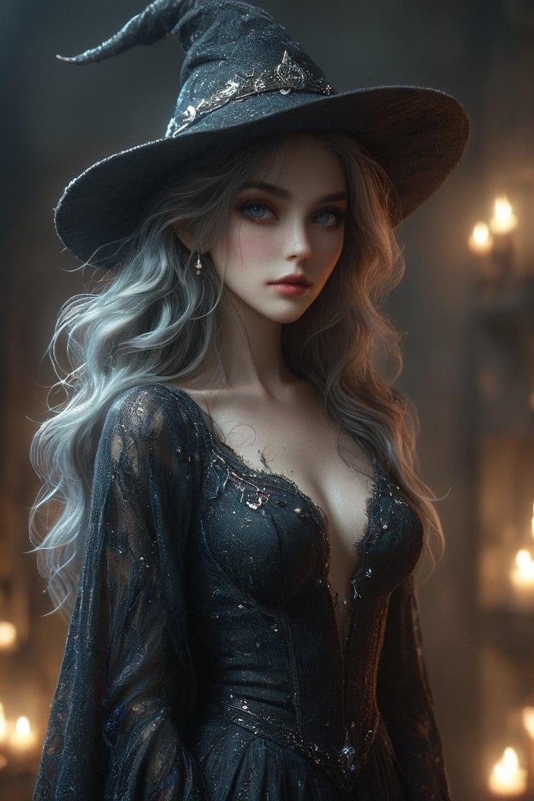 a beautiful stunning witch