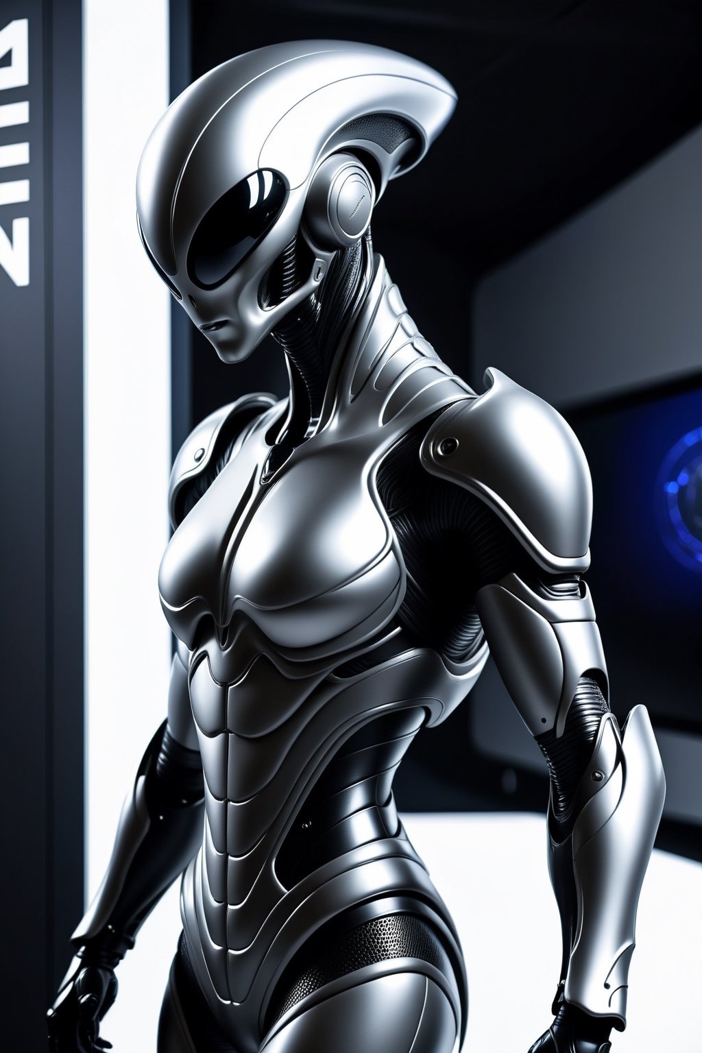 alien_humanoid,  bodytight alien armour,  stunning features by Gypsy-Rose NZ on Tensor.Art