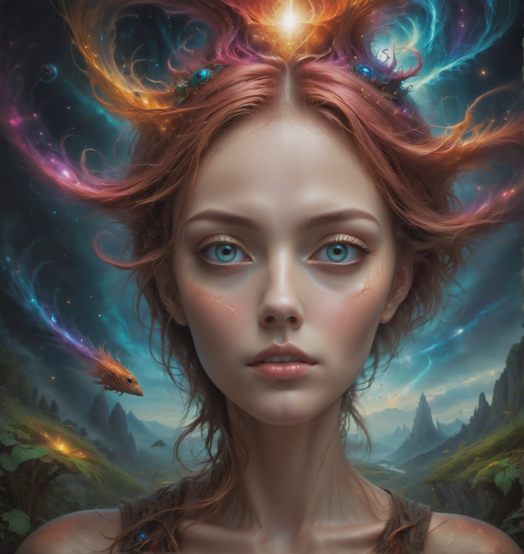 Create a high-definition, fantastical portrait