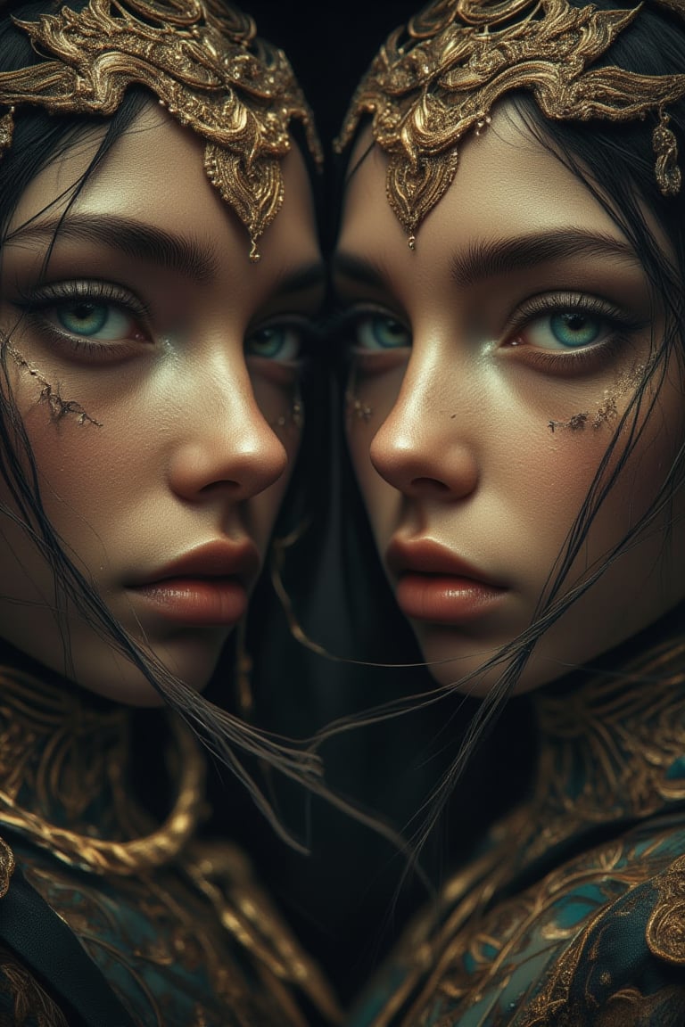 create a stunning portrait of 2 gorgoeus twins