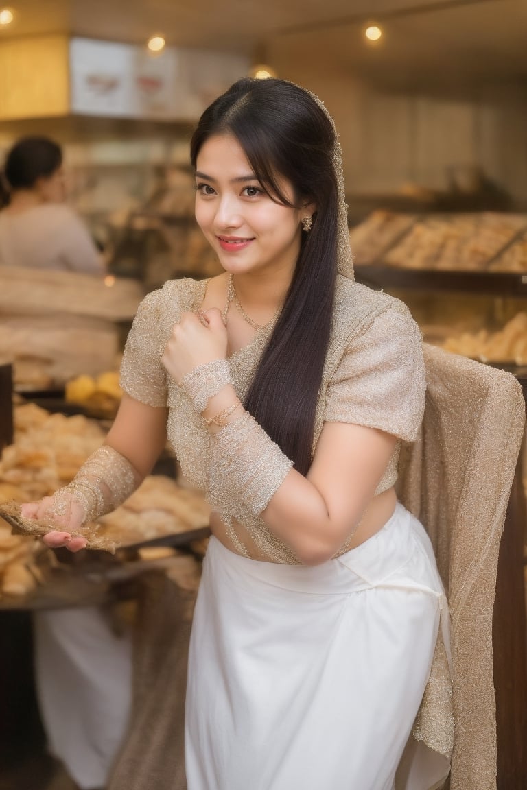 (8K, Ultra high res:1.1) Nguyen, an 18-year-old Vietnamese girl, embarks on a dynamic street food adventure. She indulges in a variety of delicious Vietnamese dishes while wearing a casual yet stylish outfit. Nguyen's captivating brown eyes, flawless complexion, and long black hair are highlighted in the high-resolution image. The vibrant street food stalls and the mouthwatering aroma of Vietnamese cuisine add to the energetic atmosphere, capturing Nguyen's love for culinary exploration and her youthful appetite for new experiences.