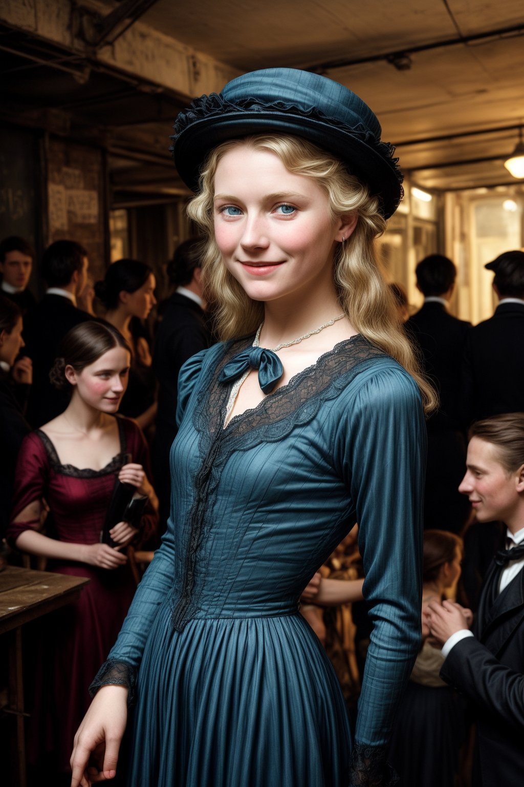 The noble American girl Virginia Otis,  blonde hair,  blue eyes by yellow submarine on Tensor.Art