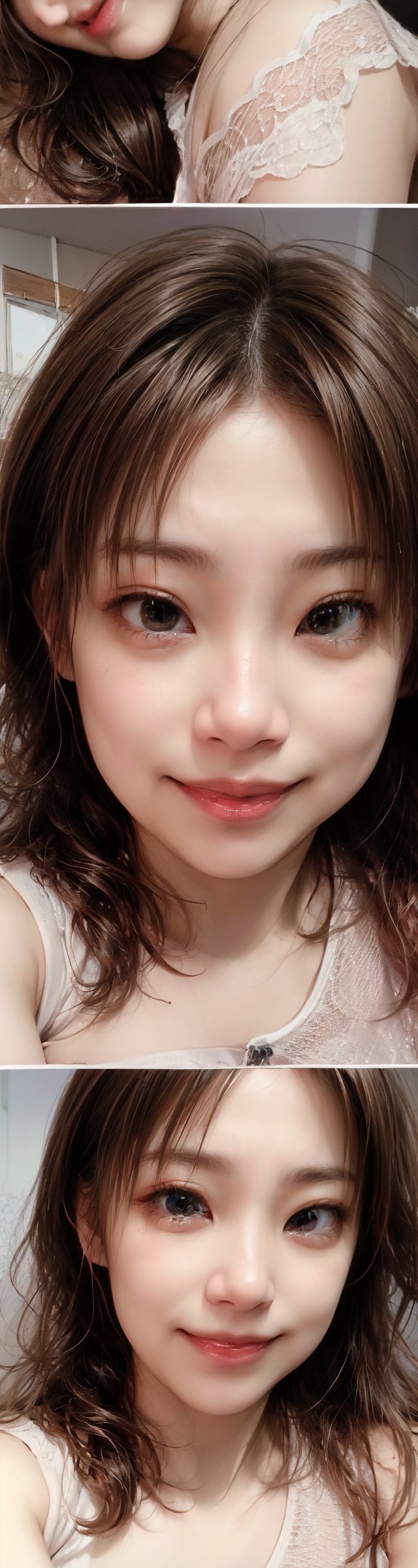 4k, best quality, masterpiece, 20yo 1girl, (lace dress, alluring smile), (Beautiful and detailed eyes), Detailed face, detailed eyes, double eyelids, thin face, real hands, muscular fit body, semi visible abs, ((short hair with long locks:1.2)), black hair, rose garden, happy smile, real person, color splash style photo 