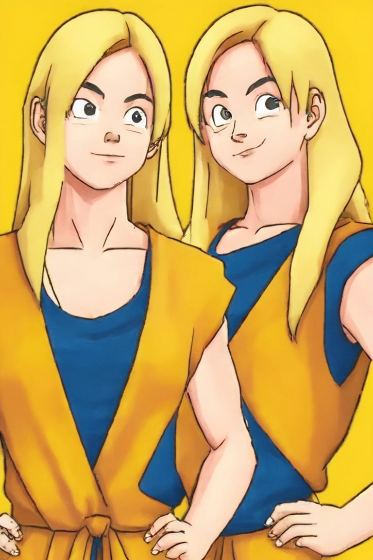 2women, long hair, yellow hair,vector,ExStyle,gkudbz