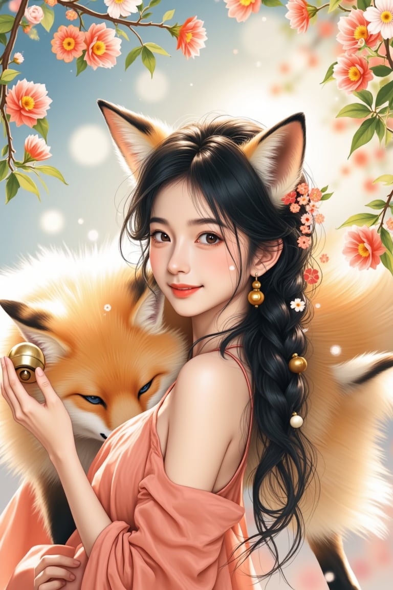 An 18-year-old Asian woman with big eyes and a small mouth,  long black hair,  fair and smooth skin by Sam053 on Tensor.Art