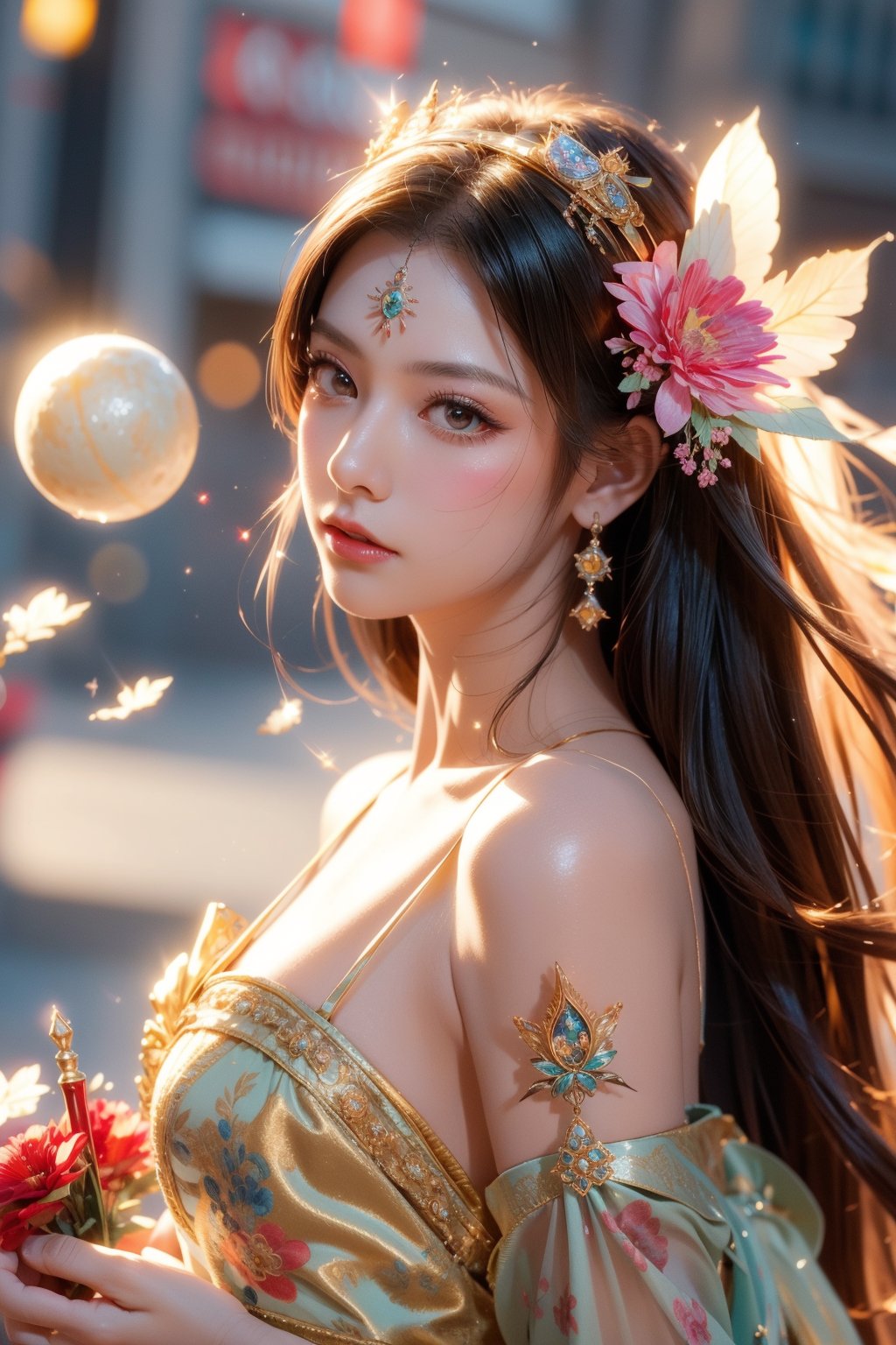 (Reality: 1.4),  the beautiful moon goddess Chang'e lives on the moon. Set against a space background,  she has flawless p...