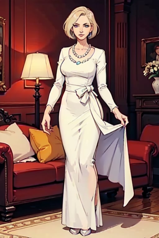 Sofia's mother lLooks seriously. 1 woman only,  elegant,  conservative. She is a beautiful 58-year-old lady with intense b...