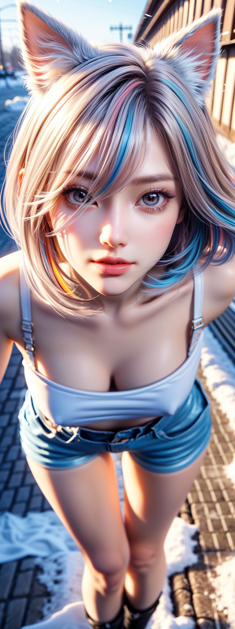 This Japanese women is a stunning representation of a princess,  inspired by the Shishiro Botan. She wear blue Leather jac...