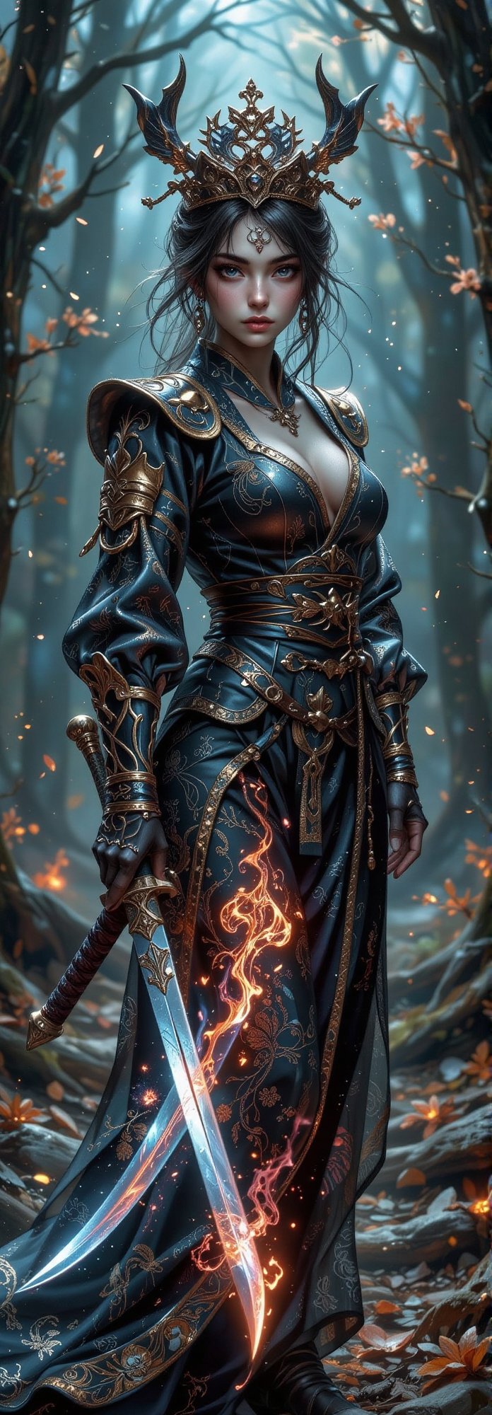 busty and sexy girl,  Japanese martial arts girl,  black spade card design by user_718843393794551822 on Tensor.Art
