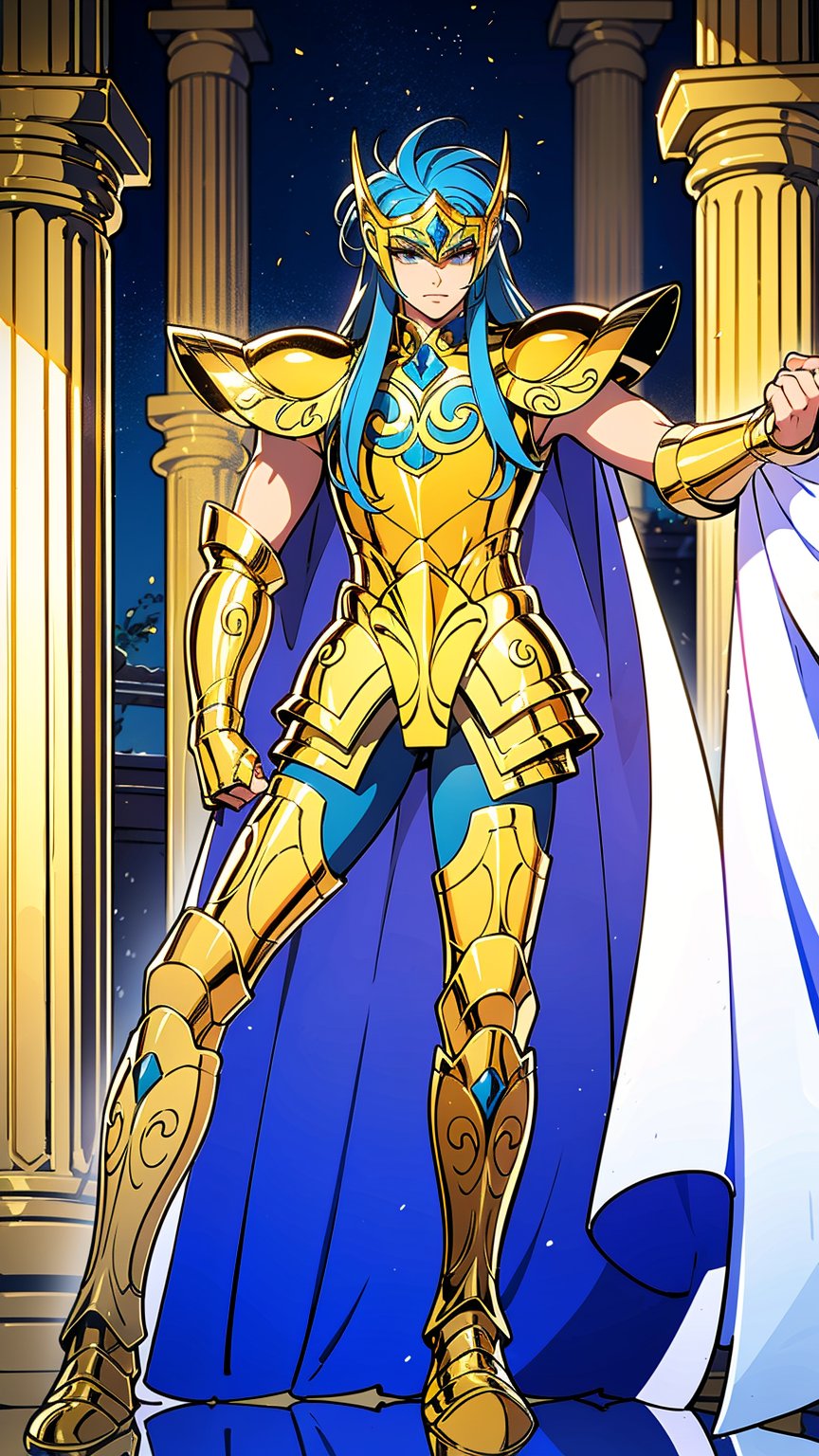 a man,  male details,  Aquarius Camus from Saint Seiya by iBoy on Tensor.Art