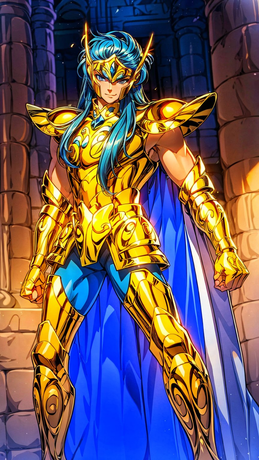 a man,  male details,  Aquarius Camus from Saint Seiya by iBoy on Tensor.Art