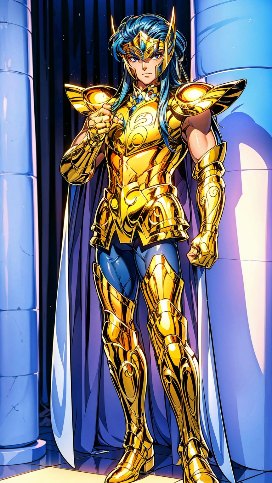 a man,  male details,  Aquarius Camus from Saint Seiya by iBoy on Tensor.Art