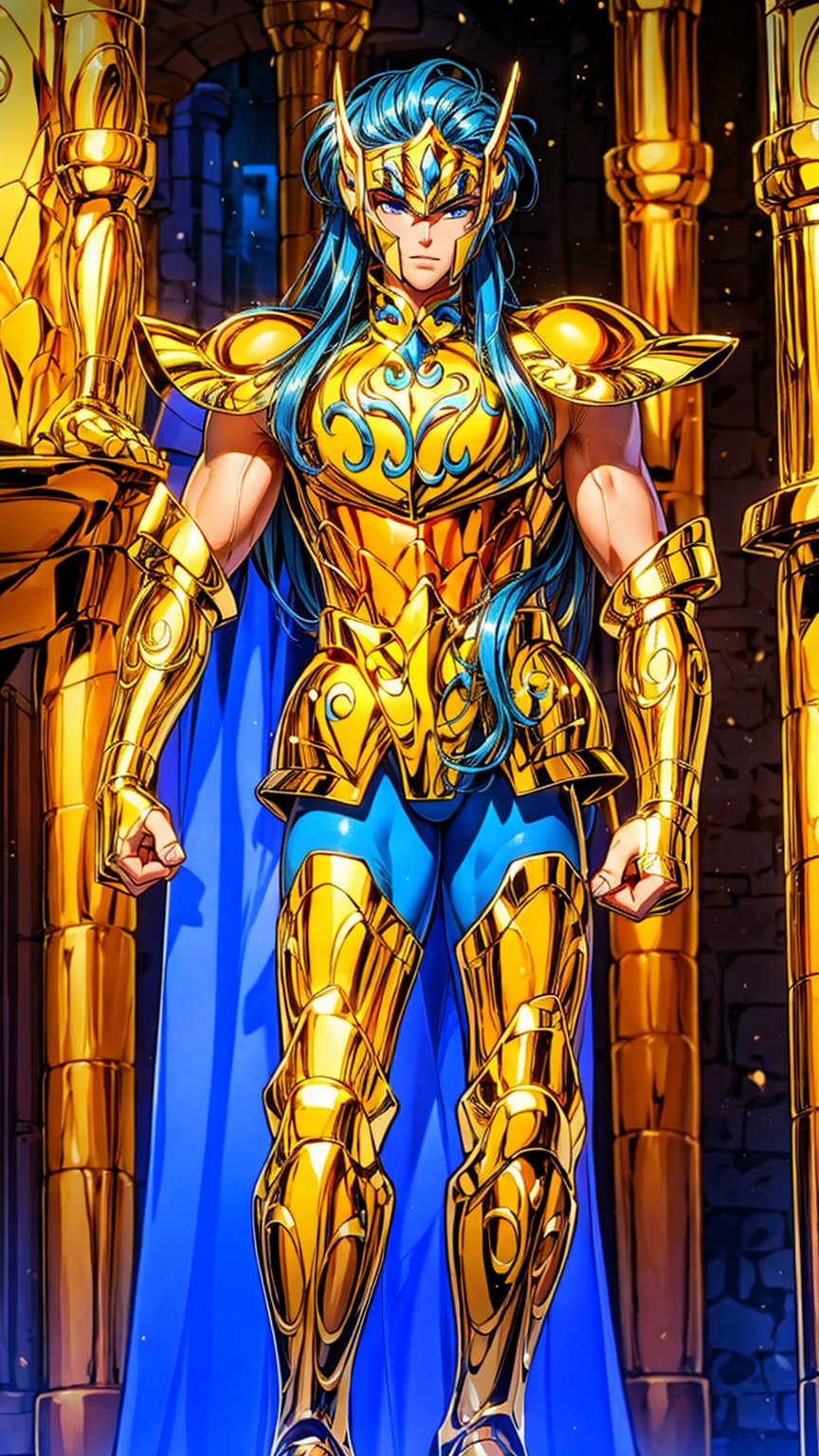 a man,  male details,  Aquarius Camus from Saint Seiya by iBoy on Tensor.Art