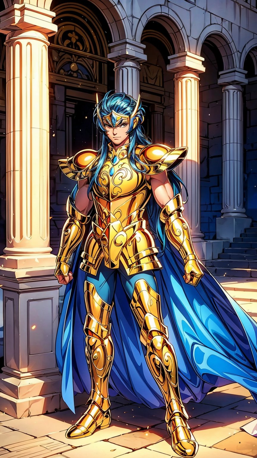 a man,  male details,  Aquarius Camus from Saint Seiya by iBoy on Tensor.Art