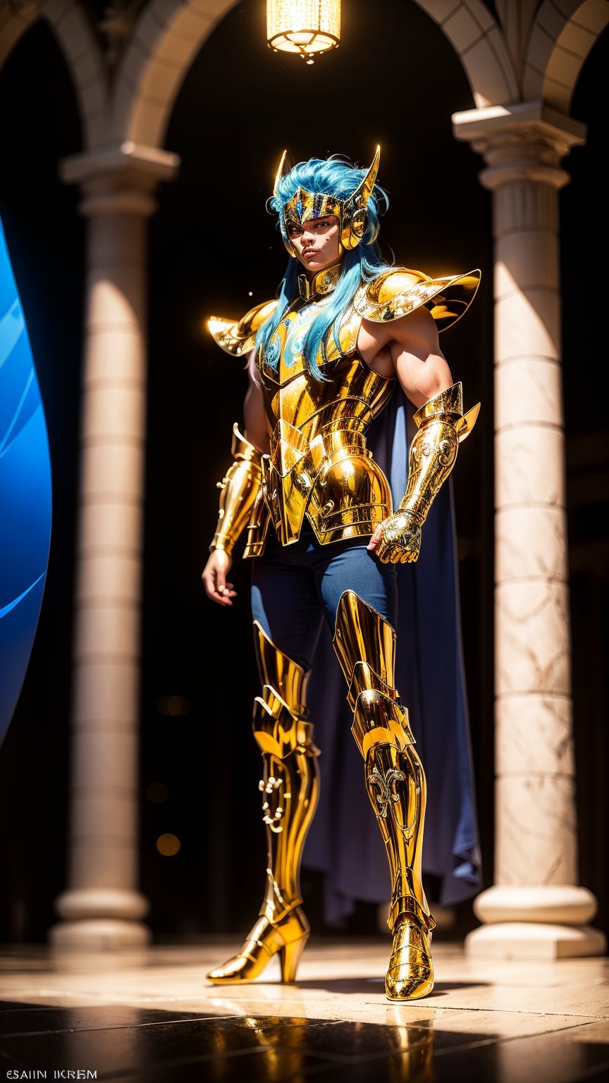 A man,  male details,  Kamus Aquarius from Saint Seiya by iBoy on Tensor.Art