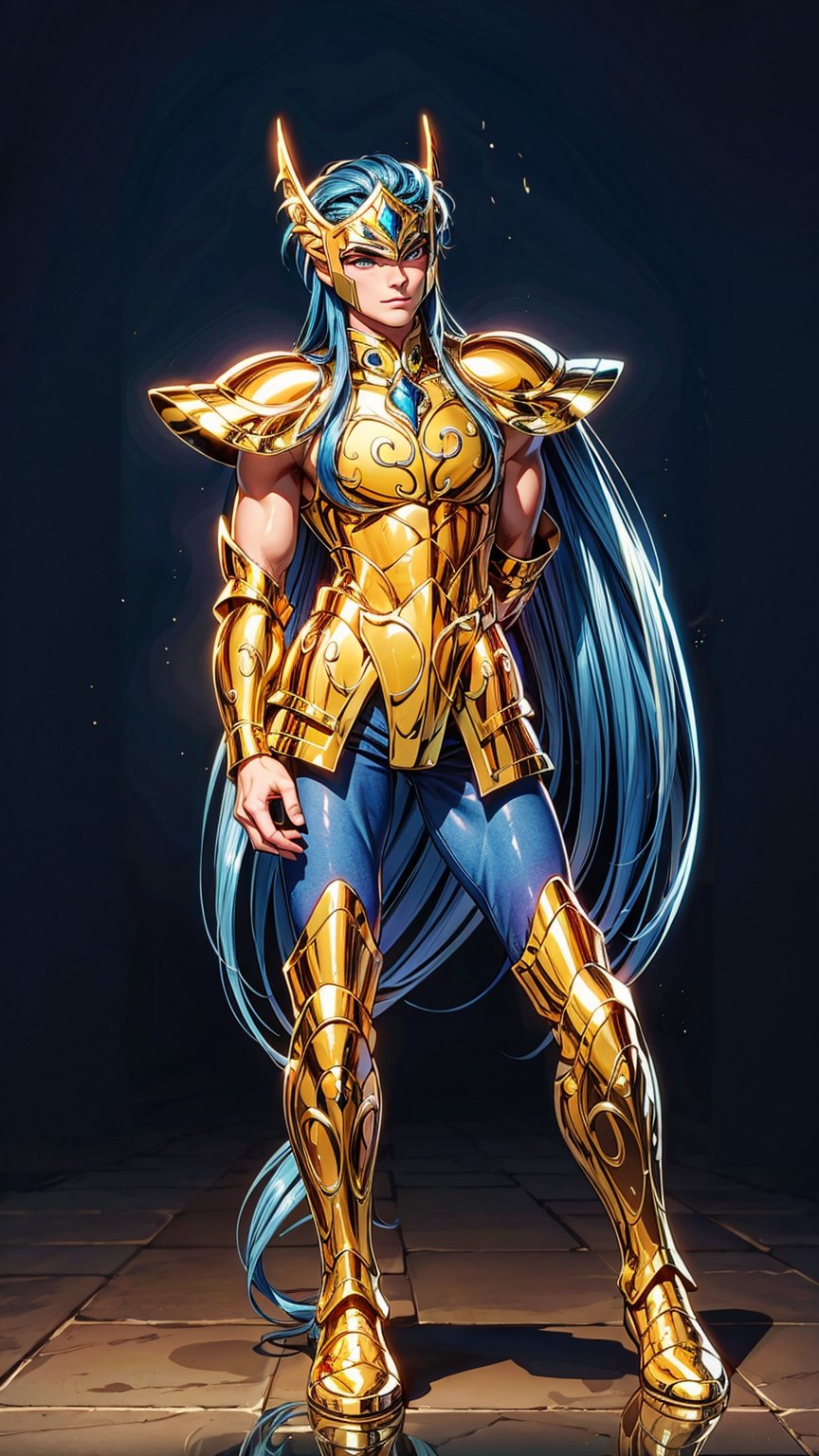 a man,  male details,  Aquarius Camus from Saint Seiya by iBoy on Tensor.Art