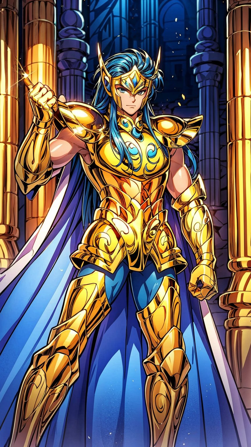 a man,  male details,  Aquarius Camus from Saint Seiya by iBoy on Tensor.Art