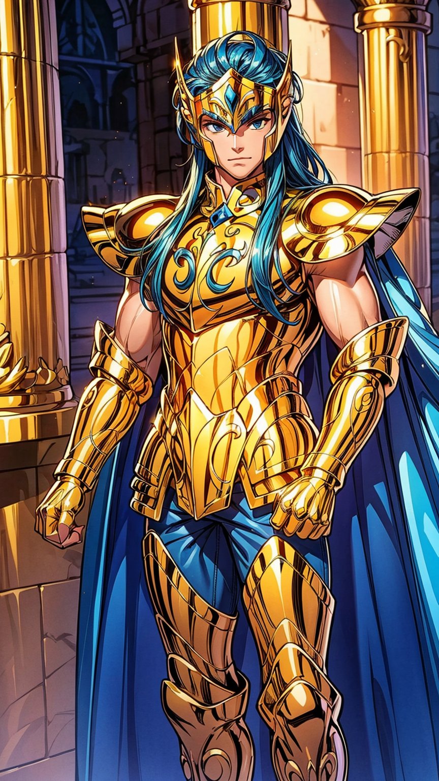 a man,  male details,  Aquarius Camus from Saint Seiya by iBoy on Tensor.Art
