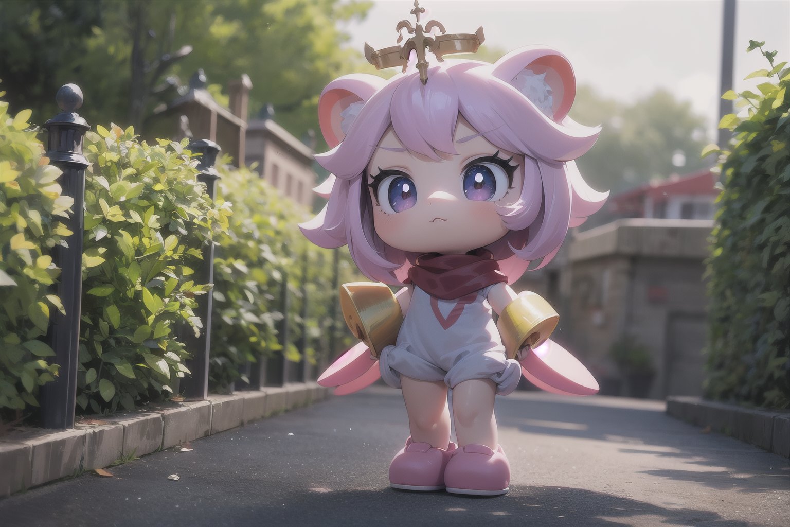 littlest paimondef, little (full body view of lora:paimon-000004:1), (masterpiece), best quality, HDR, 32k UHD, Ultra realistic, highres, highly detailed, ultra_hd, high resolution, ultra_detailed, hyper realistic, extemely detailed background, detailed_background, complex_background, depth_of_field, extremely detailed and complex, outdoor, littlest (Amy Rose), show yourself as (Amy Rose), show me your (Amy Rose) costume, creating an atmosphere in Mobius, creating an atmosphere at Mobius,