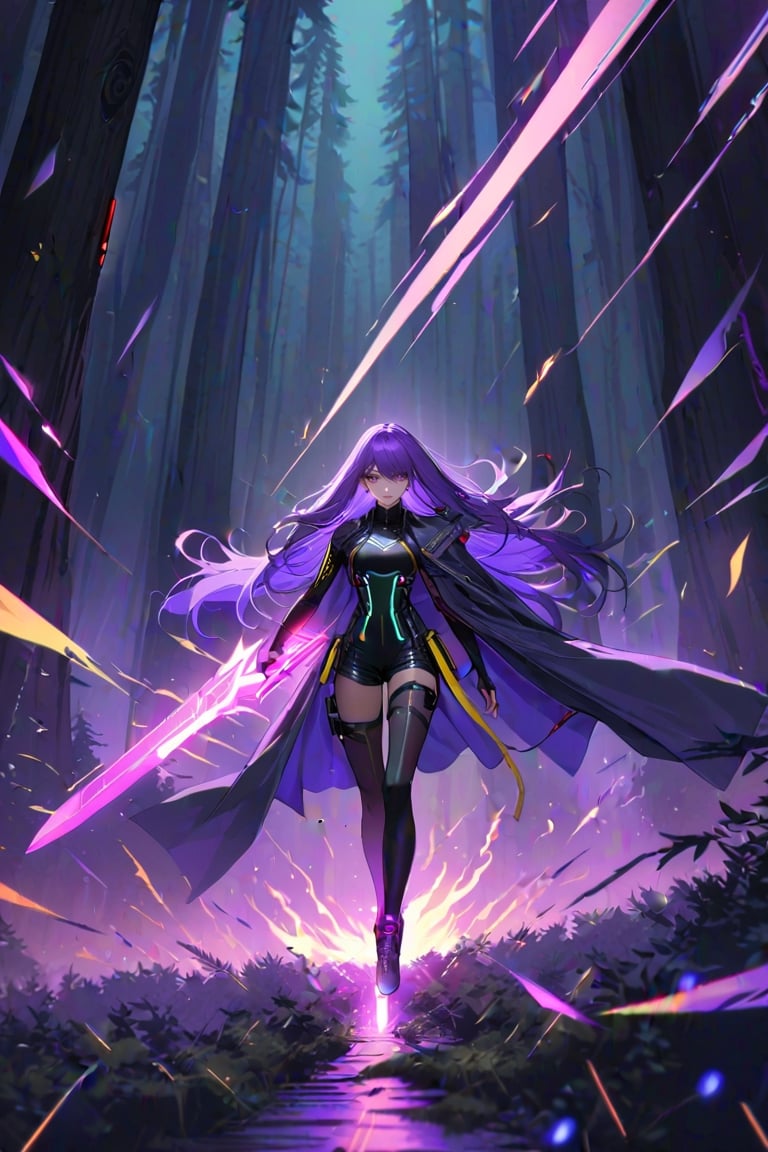 a woman,  warrior,  with a cape covering her entire body cyberpunk by user_720197541148378423 on Tensor.Art