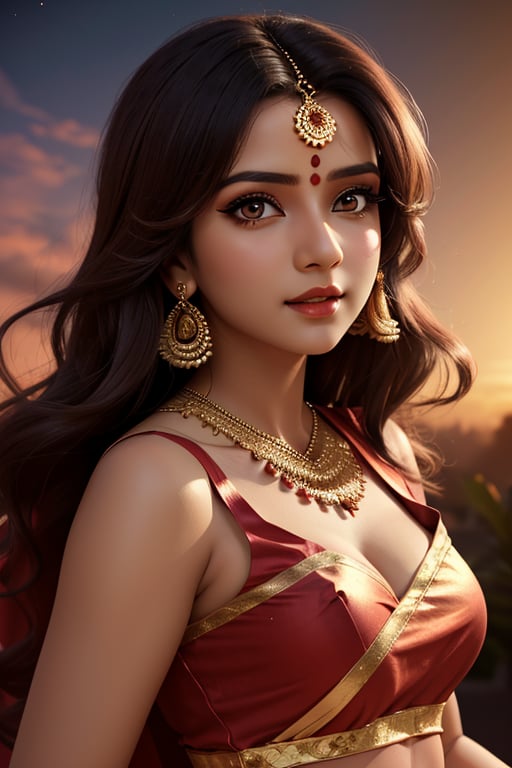 women,  beautiful face,  indiasmiling by user_720308879585455042 on Tensor.Art