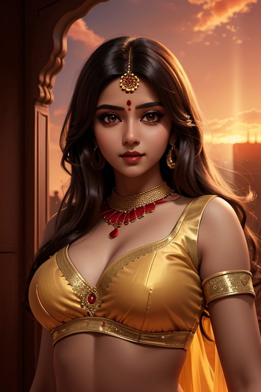women,  beautiful face,  indiasmiling by user_720308879585455042 on Tensor.Art