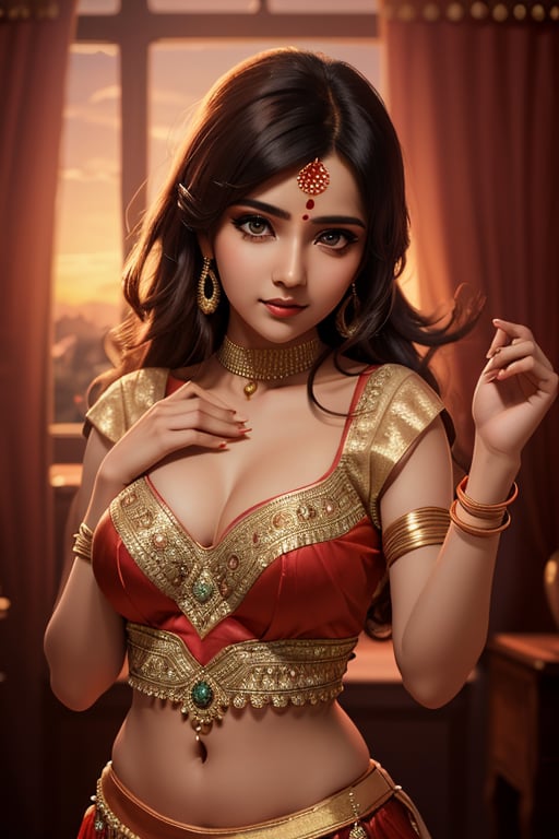 women,  beautiful face,  indiasmiling by user_720308879585455042 on Tensor.Art