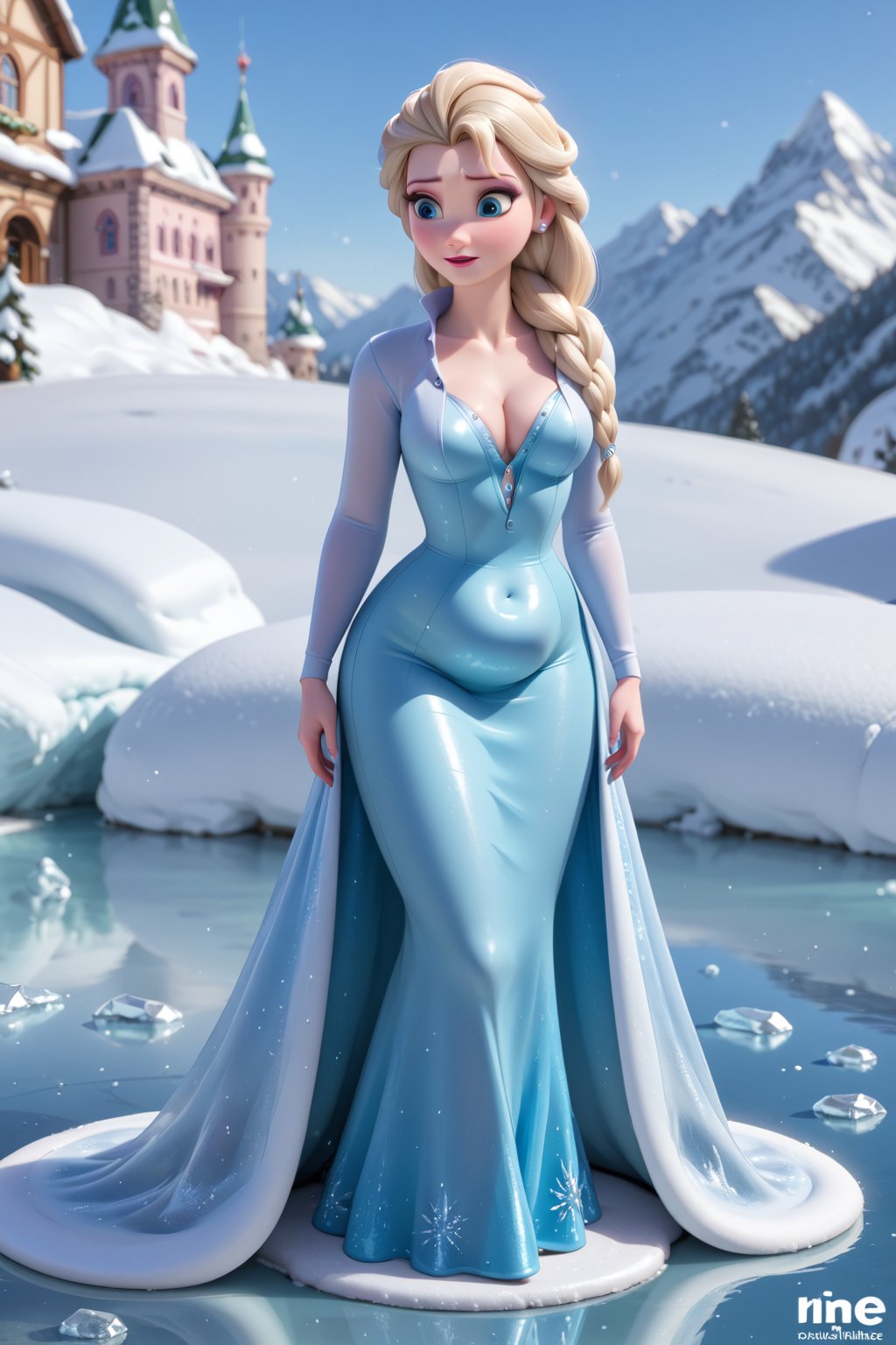 Highest quality,  solo,  gorgeous Disney Princess Elsa by Bisb on Tensor.Art