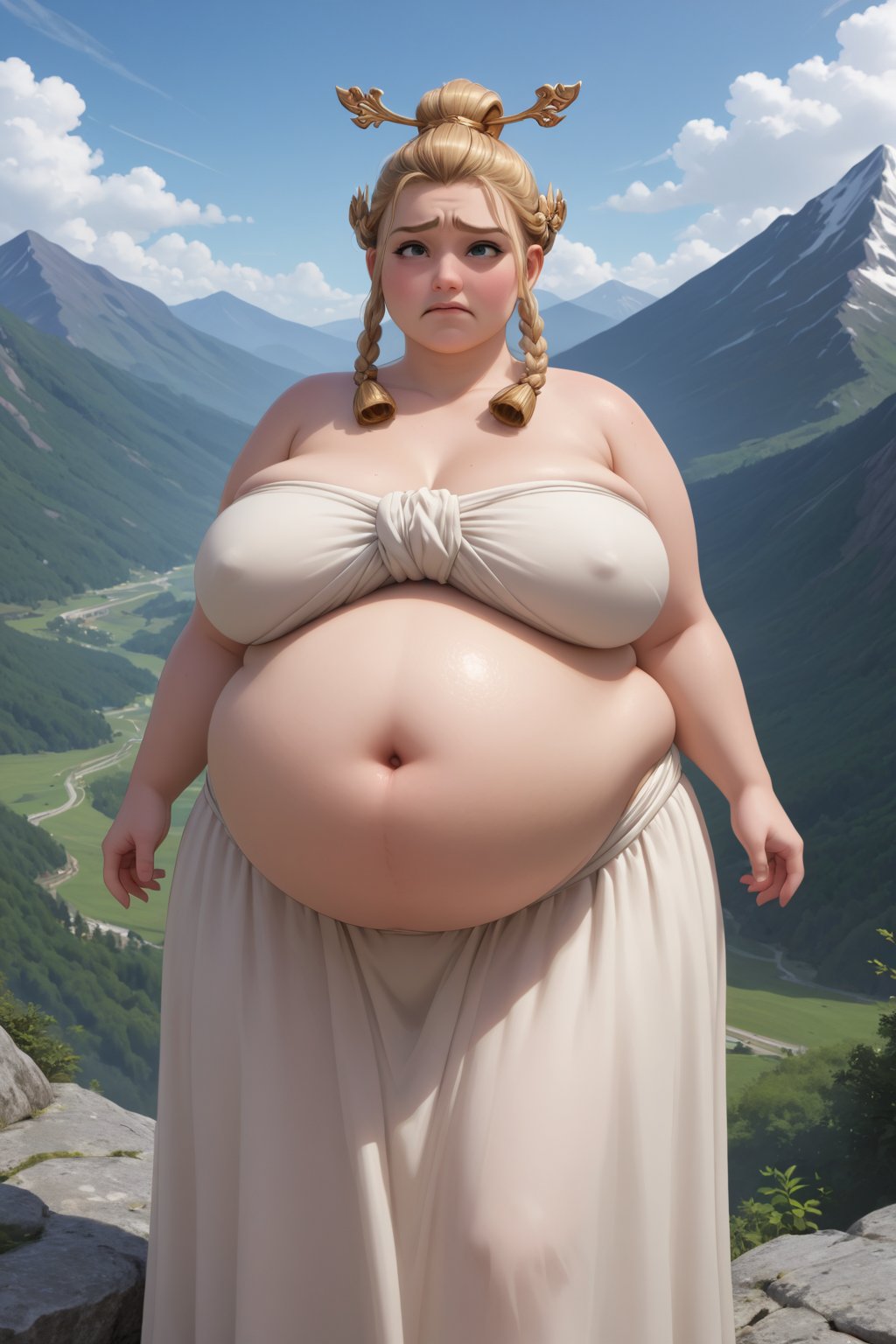 Solo female,  giant mountain goddess,  chubby by Bisb on Tensor.Art