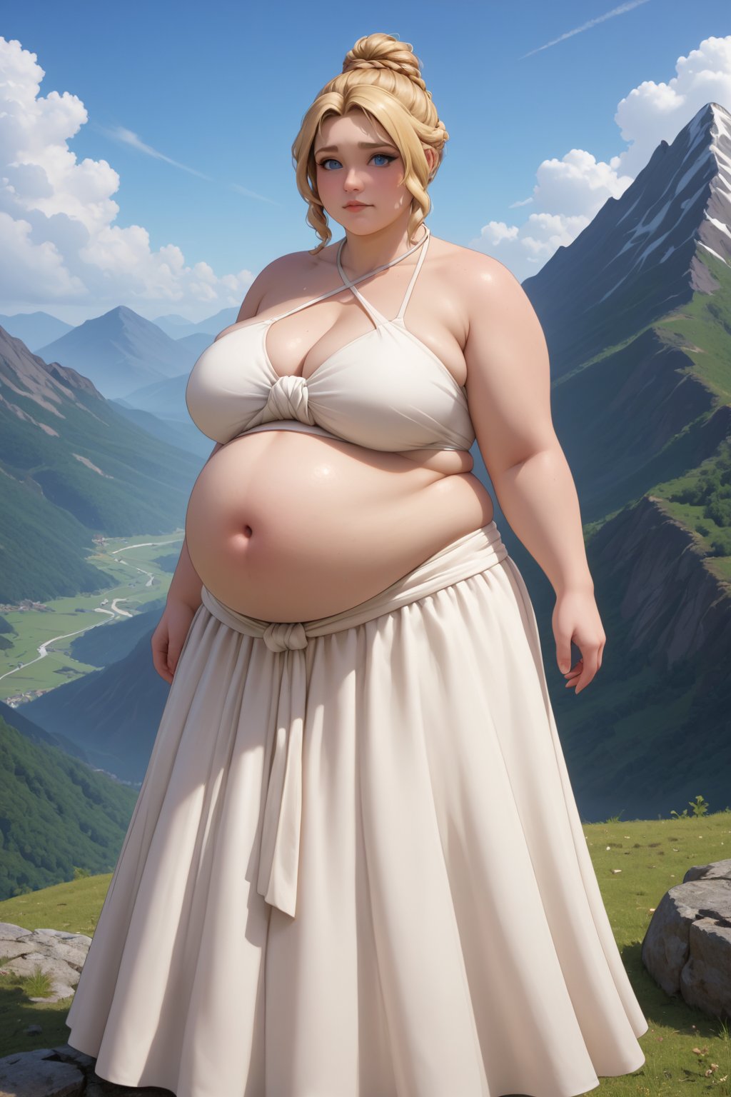 Solo female,  giant mountain goddess,  chubby by Bisb on Tensor.Art