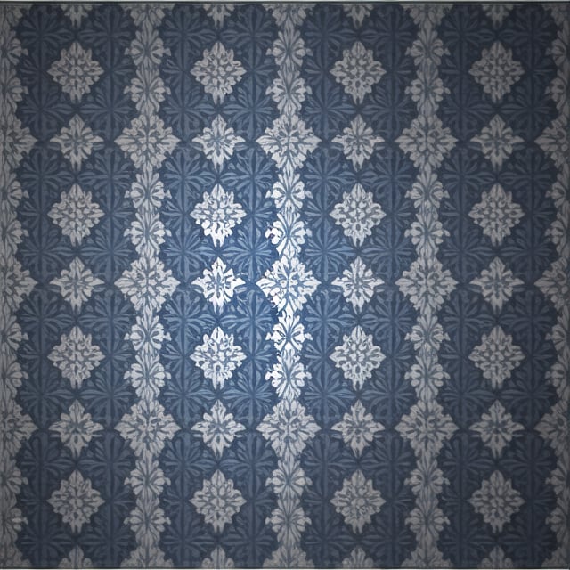 blue damask pattern