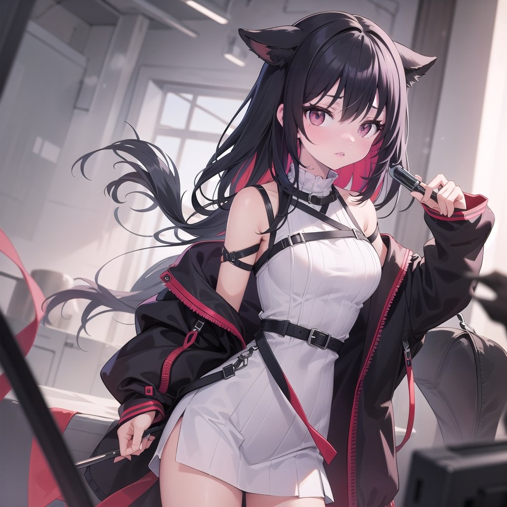 Girl with Doubletail blackhair and red eyes by 🍀OusakiYui on Tensor.Art