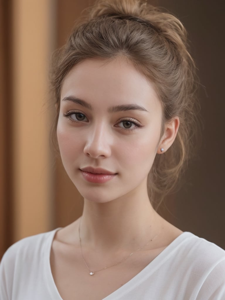 pretty russian mix french girl in malaysia, 30 years old. Average body, bright honey eyes with sharp size, full lips, long eyelashes. Black, ponytail, soul and spiritual mentor. T-Shirts,cinematic,photorealistic,masterpiece,1 girl ,best quality