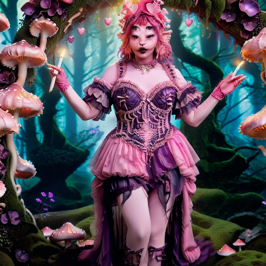 Pink and purple makeup,  gorgeous makeup,  Dancing in the forest with many mushrooms by 𝓙𝓪𝓷𝓲𝓽𝓸𝓻'𝓼 𝓒𝓵𝓸𝓼𝓮𝓽  on...