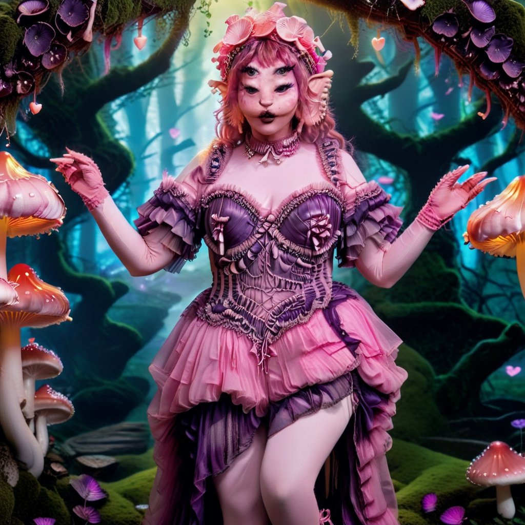 Pink and purple makeup,  gorgeous makeup,  Dancing in the forest with many mushrooms by 𝓙𝓪𝓷𝓲𝓽𝓸𝓻'𝓼 𝓒𝓵𝓸𝓼𝓮𝓽  on...