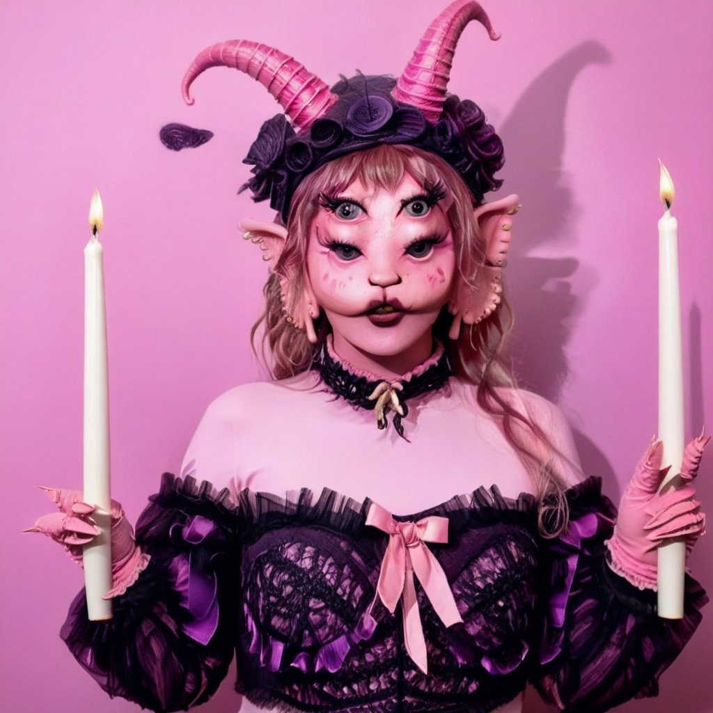 Pink and purple makeup,  gorgeous makeup,  Standing by 𝓙𝓪𝓷𝓲𝓽𝓸𝓻'𝓼 𝓒𝓵𝓸𝓼𝓮𝓽  on Tensor.Art