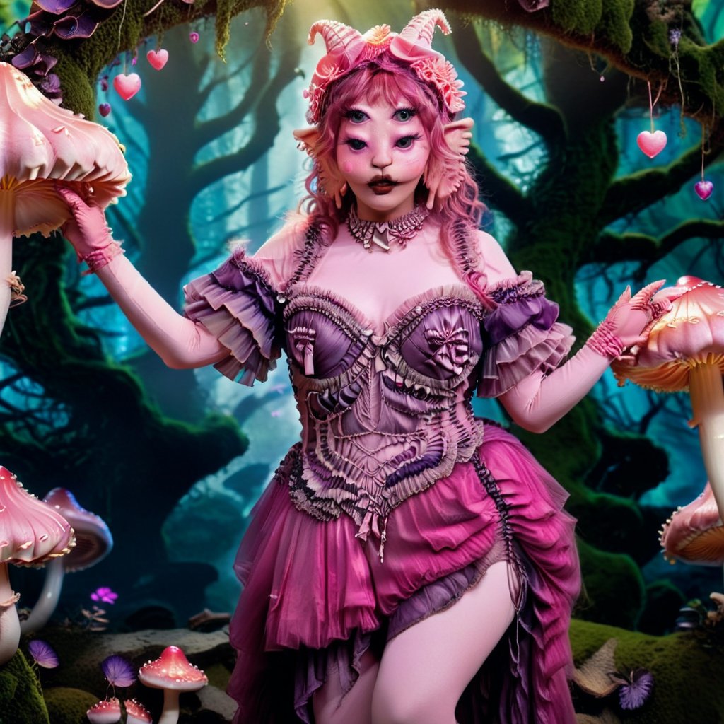 Pink and purple makeup,  gorgeous makeup,  Dancing in the forest with many mushrooms by 𝓙𝓪𝓷𝓲𝓽𝓸𝓻'𝓼 𝓒𝓵𝓸𝓼𝓮𝓽  on...