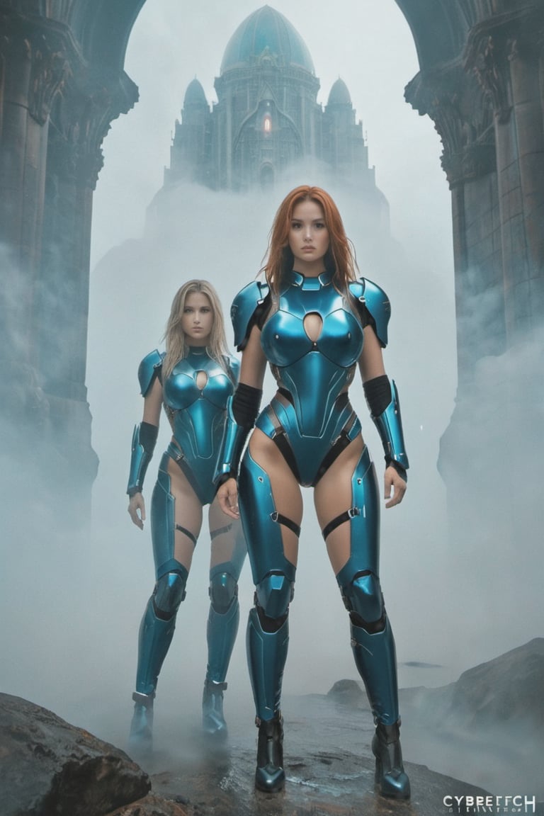 2 girls,  looking around,  weapons at the ready by Avis on Tensor.Art