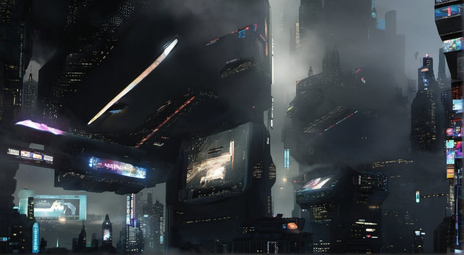 ((((New York City, USA:1.7)))),((((futuristic_cyberpunk_megacities_with_heavy_fog,crowded_cities:1.8)))),(((((viewed_from_below_underground_cities:1.6))))),((((many_of_small_futuristic_skyscrapers:1.5)))),(((((underground_cities:1.6))))), concept art, artstation, DeviantArt, holographic, unreal engine 5, matte painting, digital painting by greg rutkowski and benjamin bardou, artstation, ultra high quality, ultra highly resolution, aesthetic painting, hyperrealism, surrealistic, intense shadow, intricape detailed, UHD-RESOLUTION.,digital art,night city,background,futureurban,Enormous City,cyberpunk style,Blade_Runner_2049_City,Total_Recall_2084_City_Style,2012_film