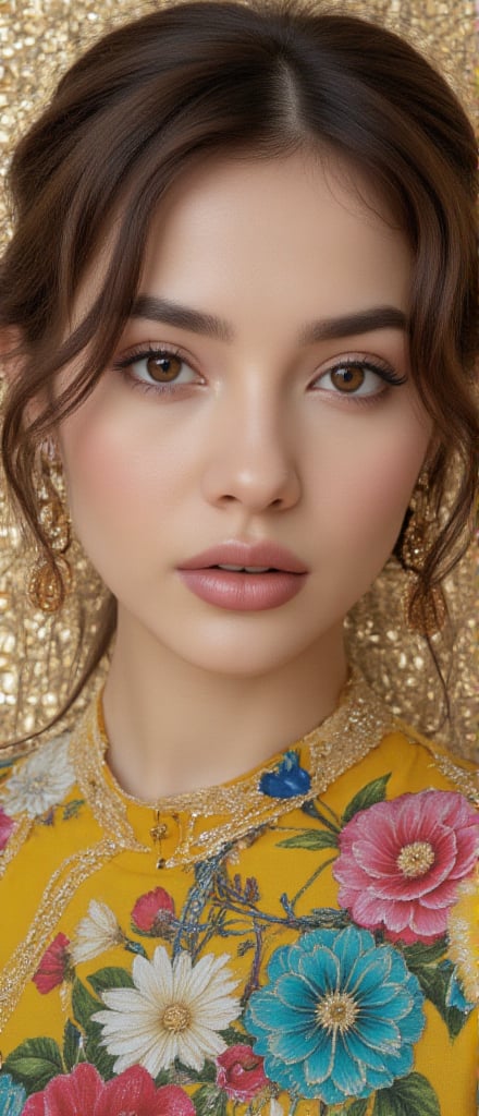 Futuristic beautiful photogenic supermodel painted glamorous beautiful colourful dreamy awesome elegant elaborate complex...