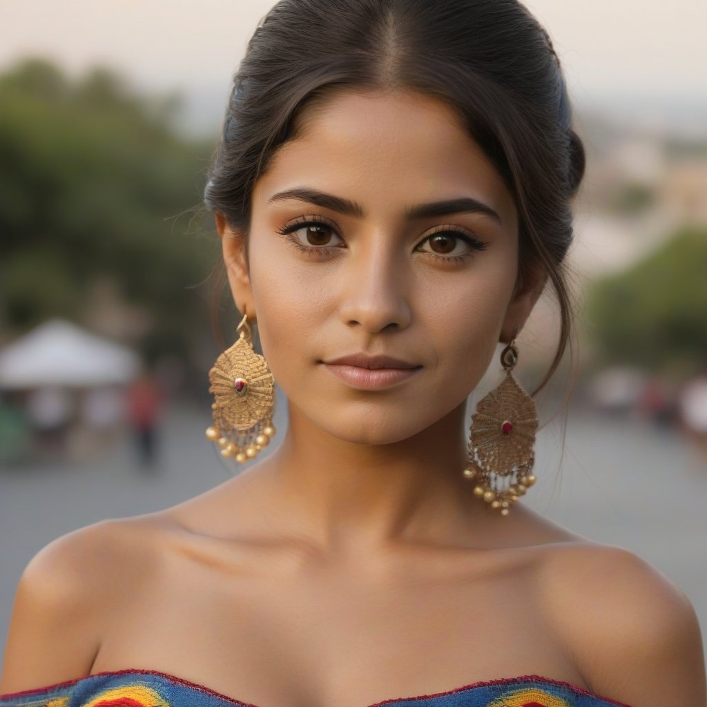 Portrait of A beautiful Mexico woman