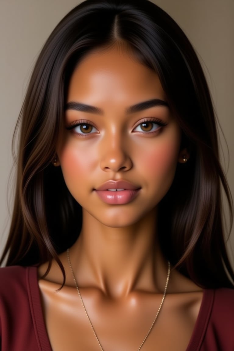 Capture Generate an image of a stunning 18-year-old girl,  young girl,  blending South african and Japanese heritage by A....