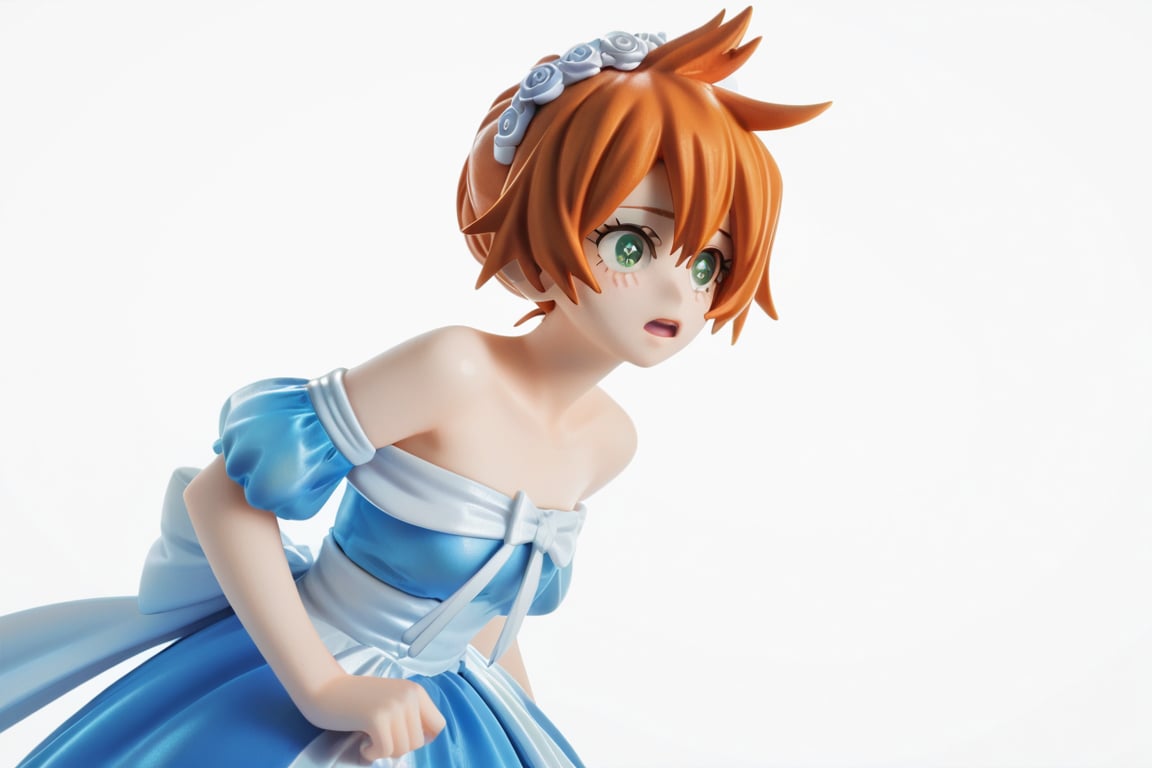 score_9, score_8_up, score_7_up, score_6_up, score_5_up, score_4_up, BREAK, , 1girl, Kendo, orange hair, green eyes, pageant dress, blue dress, strapless, 

,(( white background, blank background))