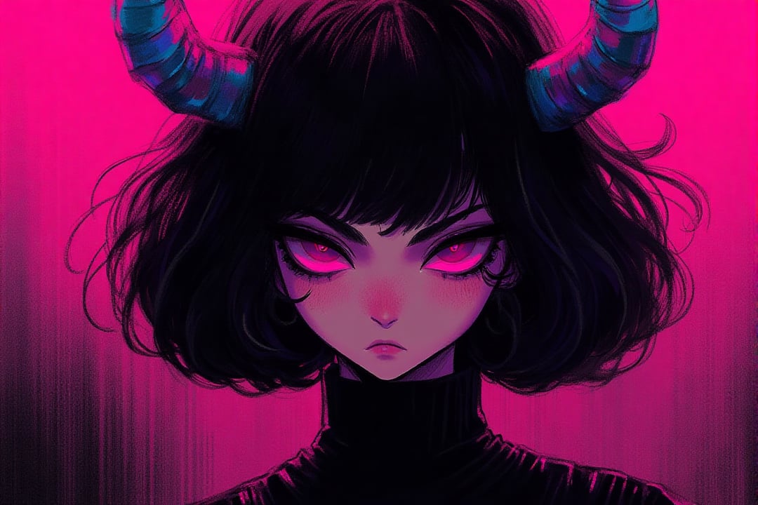 1girl,  portrait,  goth by TuKo on Tensor.Art