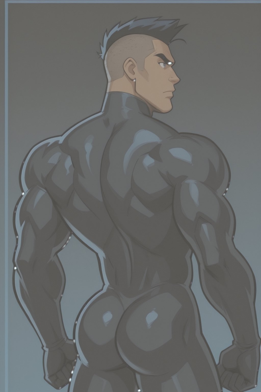 Mohawk brand,  dark blue eyes,  Mohawk haircut by arteaiyaoizz on Tensor.Art